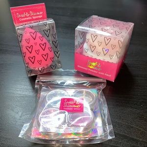 Ulta Beauty Sweet & Shimmer Glitter, Sponge, Shimmer Powder with Pouf Trio Set